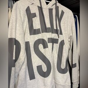 Elly Pistol Light Gray Hoodie with Graphic